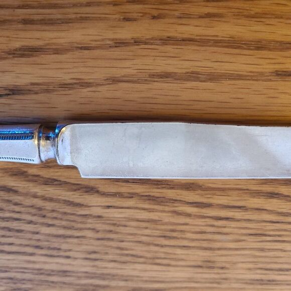 Oneida 1921 Community Grosvenor Silver-plate Solid 9.5" Dinner Knife Art Deco - Picture 13 of 15